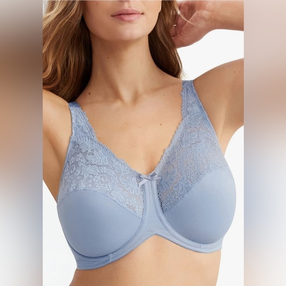 Women’s Lilyette Comfort Lace Minimizer Bra 38C, Blue Sky Ahead New With Tags! - Picture 1 of 9